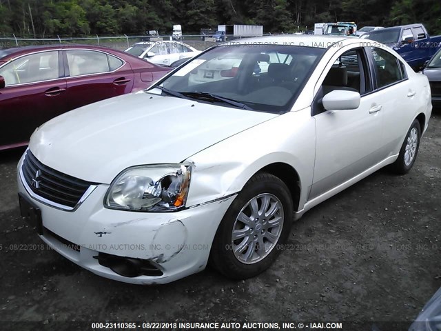 4A3AB36F19E029094 - 2009 MITSUBISHI GALANT ES WHITE photo 2