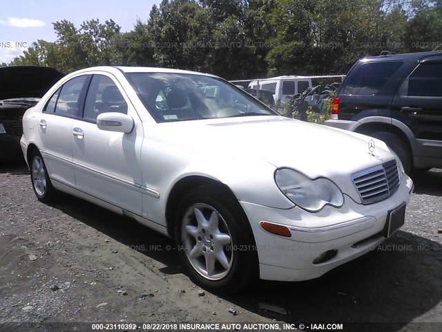 WDBRF81J23F430432 - 2003 MERCEDES-BENZ C 240 4MATIC WHITE photo 1