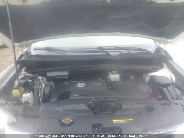 5N1AR2MM7DC687027 - 2013 NISSAN PATHFINDER S/SV/SL/PLATINUM WHITE photo 10