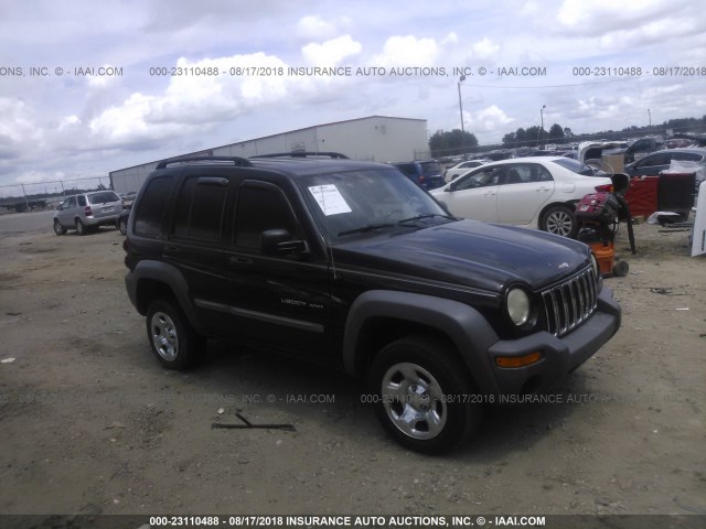 1J4GK48K82W123108 - 2002 JEEP LIBERTY SPORT BLACK photo 1