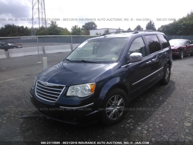 2A8HR64X49R601006 - 2009 CHRYSLER TOWN & COUNTRY LIMITED BLUE photo 2