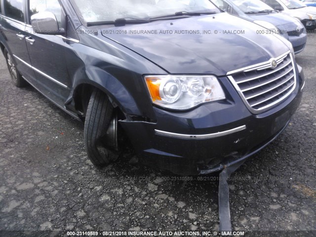 2A8HR64X49R601006 - 2009 CHRYSLER TOWN & COUNTRY LIMITED BLUE photo 6