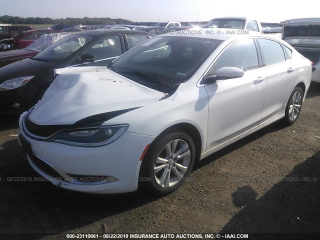 1C3CCCAB1FN653488 - 2015 CHRYSLER 200 LIMITED WHITE photo 2