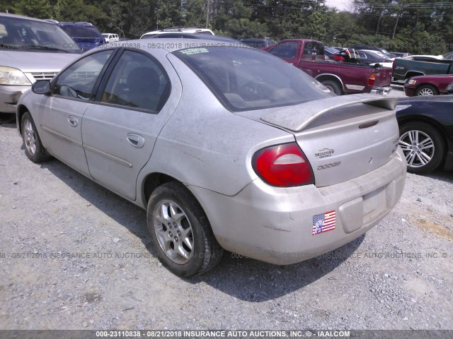 1B3ES56C03D168184 - 2003 DODGE NEON SXT SILVER photo 3