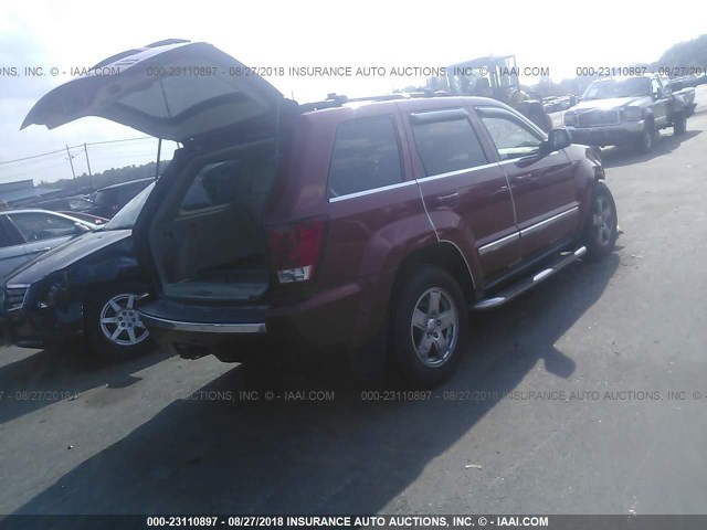 1J4HR58255C673099 - 2005 JEEP GRAND CHEROKEE LIMITED RED photo 4