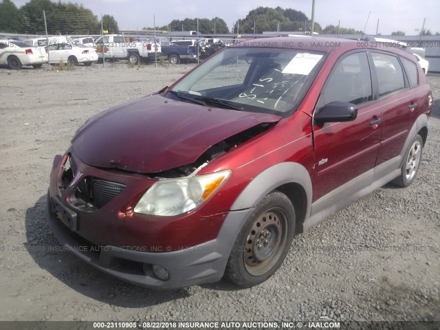 5Y2SL65847Z403597 - 2007 PONTIAC VIBE RED photo 2