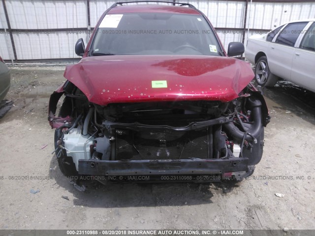 JTMZK33V765000650 - 2006 TOYOTA RAV4 RED photo 6