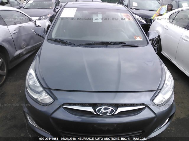 KMHCU5AE7DU101507 - 2013 HYUNDAI ACCENT GLS/SE GRAY photo 6