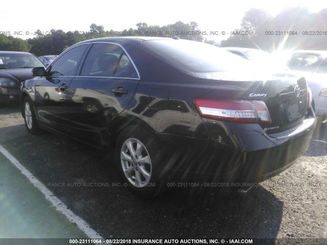 4T1BK3EK9AU112915 - 2010 TOYOTA CAMRY SE/LE/XLE BLACK photo 3