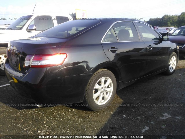 4T1BK3EK9AU112915 - 2010 TOYOTA CAMRY SE/LE/XLE BLACK photo 4