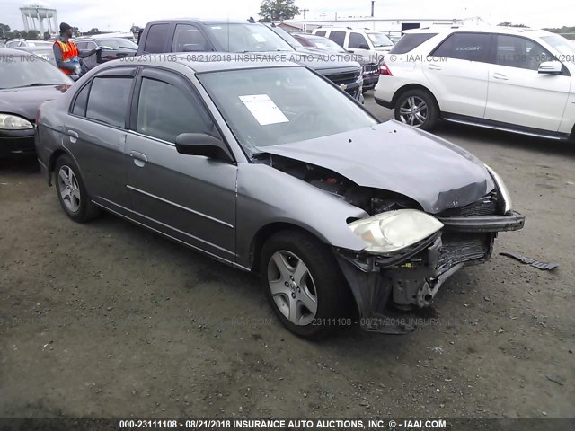 2HGES26704H505944 - 2004 HONDA CIVIC EX GRAY photo 1