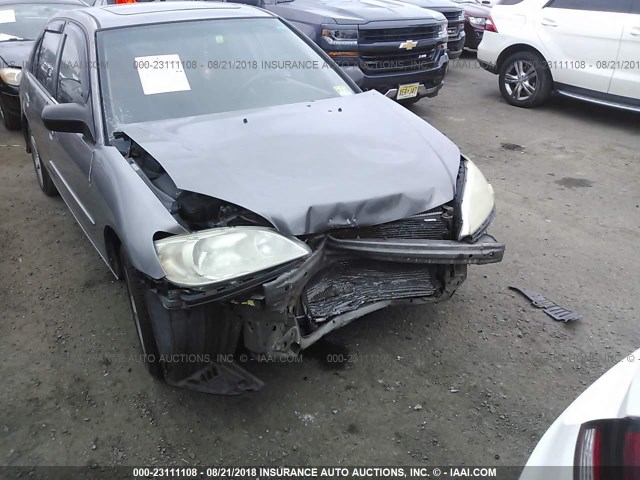 2HGES26704H505944 - 2004 HONDA CIVIC EX GRAY photo 6