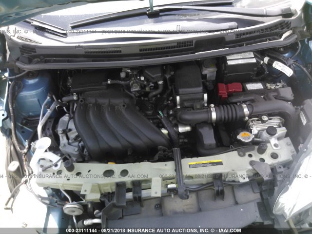 3N1CE2CP3GL390630 - 2016 NISSAN VERSA NOTE S/S PLUS/SV/SL/SR TEAL photo 10