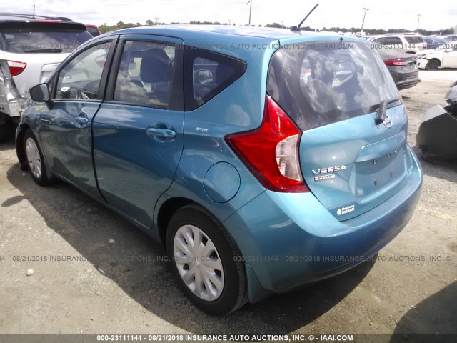3N1CE2CP3GL390630 - 2016 NISSAN VERSA NOTE S/S PLUS/SV/SL/SR TEAL photo 3