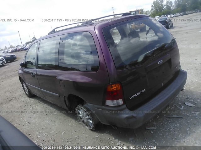 2FMZA5149XBA35255 - 1999 FORD WINDSTAR LX MAROON photo 3