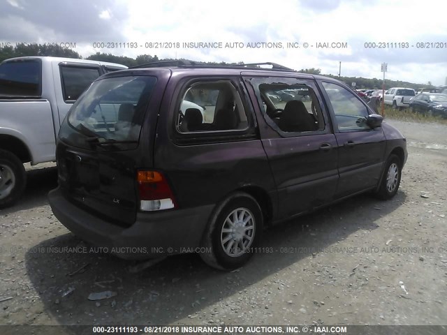 2FMZA5149XBA35255 - 1999 FORD WINDSTAR LX MAROON photo 4