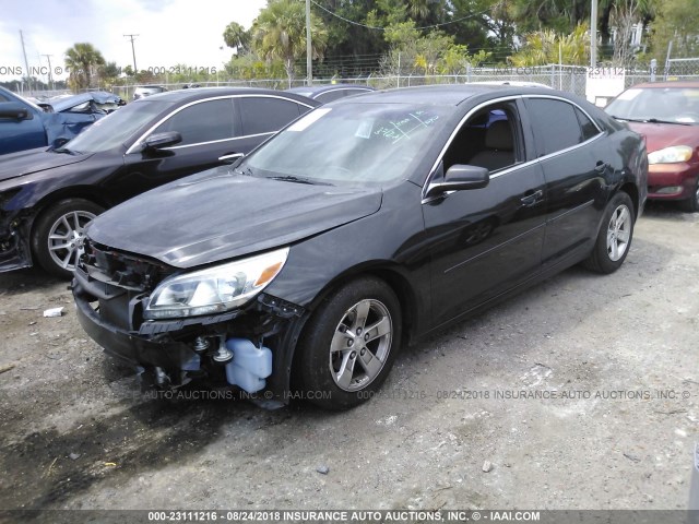 1G11B5SL2EF206856 - 2014 CHEVROLET MALIBU LS BLACK photo 2