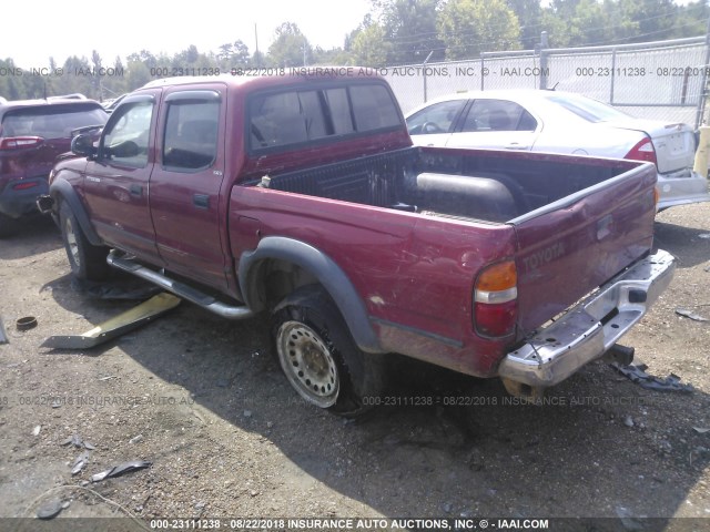 5TEHN72N34Z334700 - 2004 TOYOTA TACOMA DOUBLE CAB RED photo 3