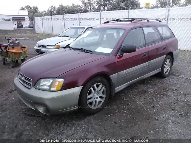 4S3BH675037622549 - 2003 SUBARU LEGACY OUTBACK AWP RED photo 2