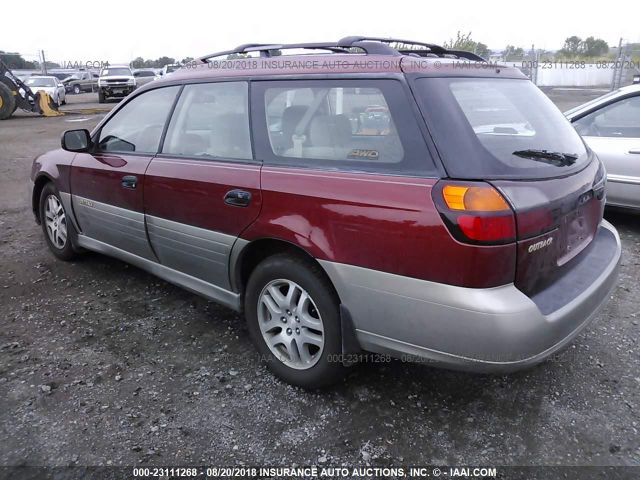 4S3BH675037622549 - 2003 SUBARU LEGACY OUTBACK AWP RED photo 3