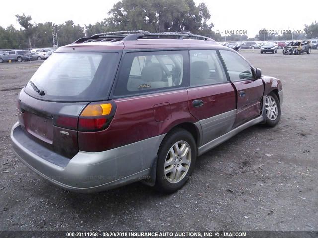 4S3BH675037622549 - 2003 SUBARU LEGACY OUTBACK AWP RED photo 4