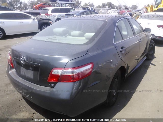 4T4BE46K68R017367 - 2008 TOYOTA CAMRY CE/LE/XLE/SE GRAY photo 4