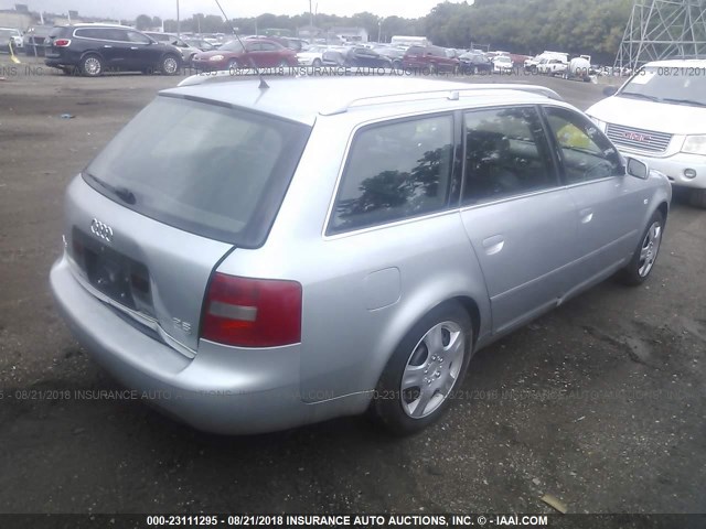 WAUDA24B2XN095824 - 1999 AUDI A6 AVANT QUATTRO SILVER photo 4