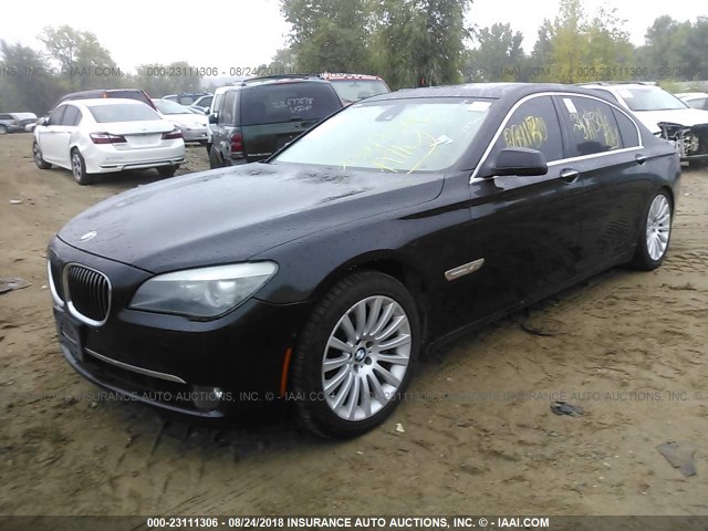 WBAKC8C5XCC436375 - 2012 BMW 750 LXI BLACK photo 2