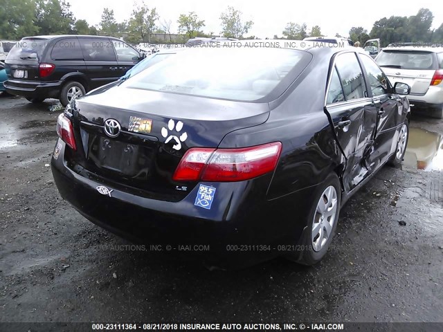 4T1BE46K37U029632 - 2007 TOYOTA CAMRY NEW GENERAT CE/LE/XLE/SE BLACK photo 4