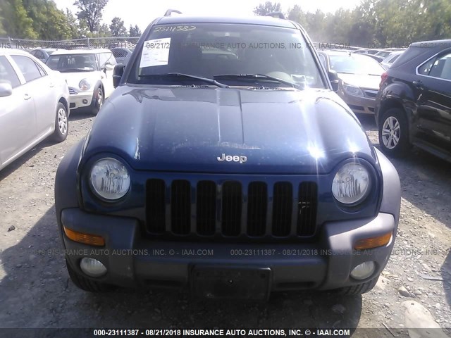 1J8GL48K93W580488 - 2003 JEEP LIBERTY SPORT/FREEDOM ლურჯი ფოტო 6