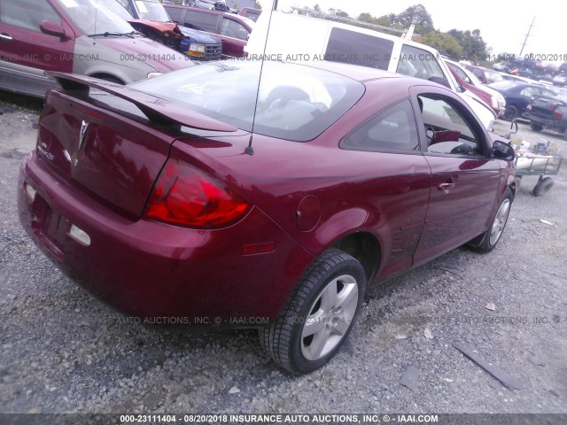 1G2AL15F777172191 - 2007 PONTIAC G5 MAROON photo 4