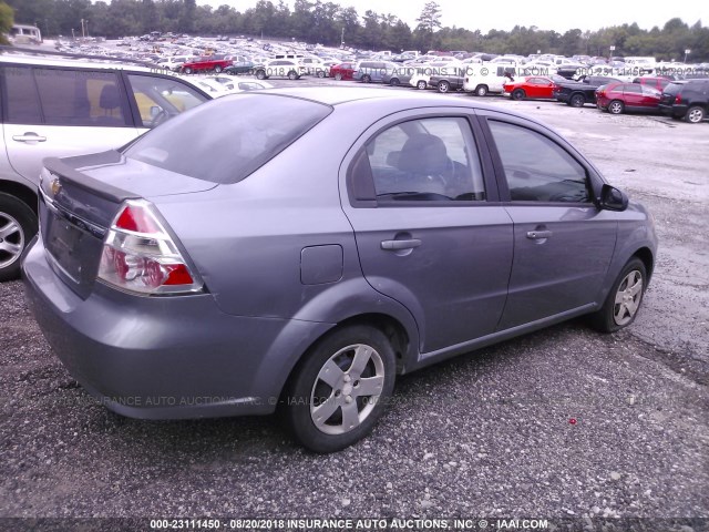 KL1TD5DE6AB079823 - 2010 CHEVROLET AVEO LS/LT GRAY photo 4