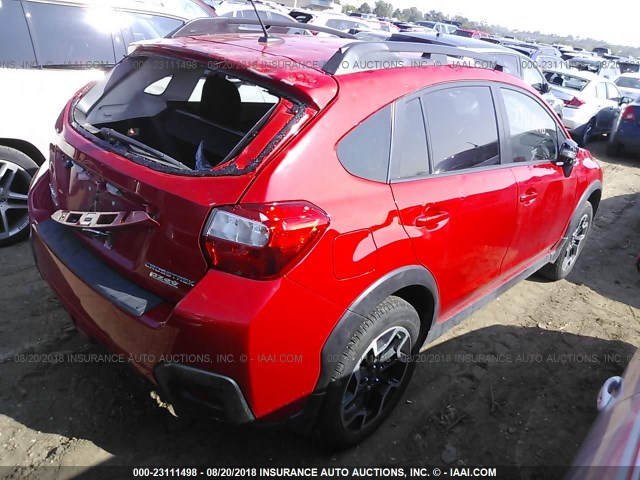 JF2GPABCXG8292793 - 2016 SUBARU CROSSTREK PREMIUM წითელი ფოტო 4