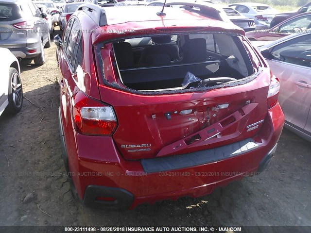 JF2GPABCXG8292793 - 2016 SUBARU CROSSTREK PREMIUM წითელი ფოტო 6