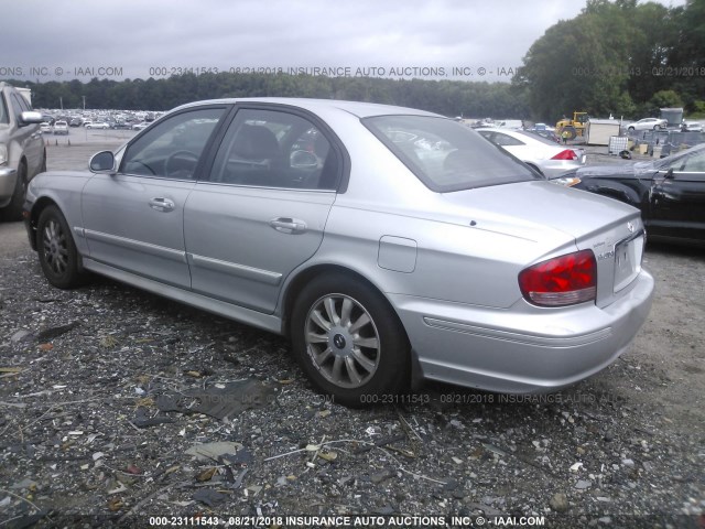 KMHWF35H05A208496 - 2005 HYUNDAI SONATA GLS/LX SILVER photo 3