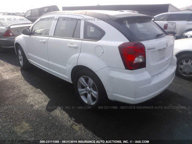 1B3CB3HA1BD117878 - 2011 DODGE CALIBER MAINSTREET WHITE photo 3