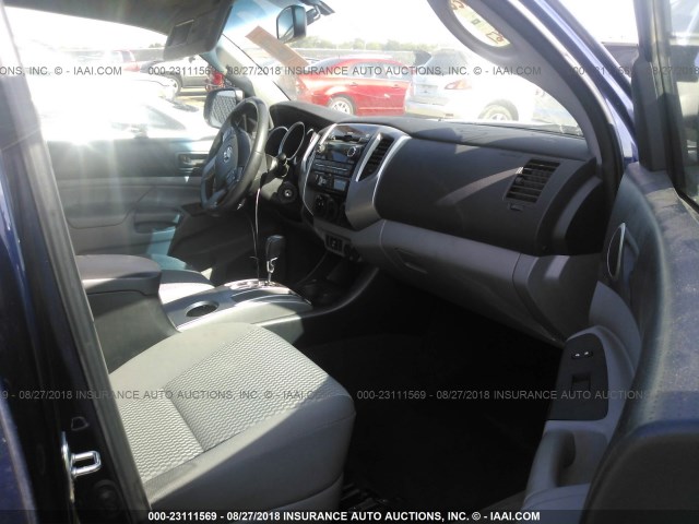 5TFJU4GN1CX026829 - 2012 TOYOTA TACOMA DOUBLE CAB PRERUNNER BLUE photo 5