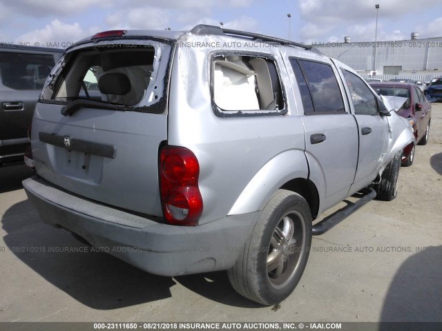 1D8HD38K37F541115 - 2007 DODGE DURANGO SXT SILVER photo 4