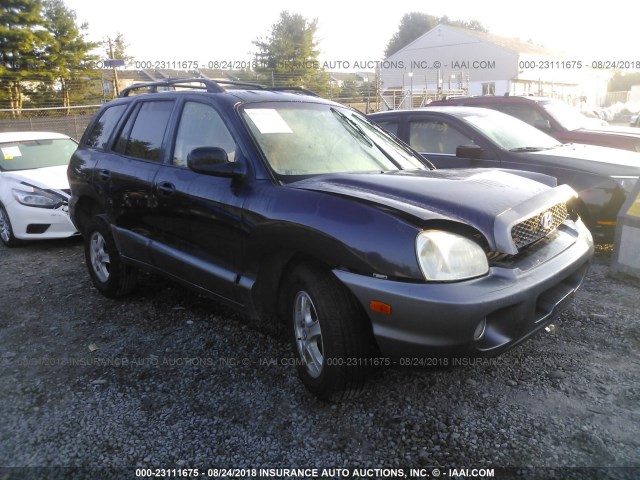 KM8SC13E74U722833 - 2004 HYUNDAI SANTA FE BLUE photo 1