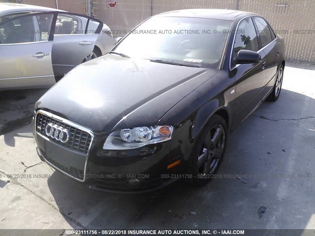 WAUDF78E88A010738 - 2008 AUDI A4 2.0T QUATTRO BLACK photo 2