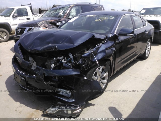 2G1105S33J9132789 - 2018 CHEVROLET IMPALA LT BLUE photo 2