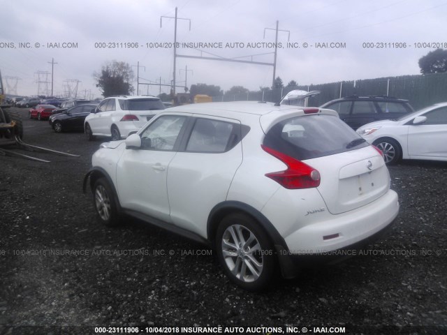 JN8AF5MV0DT213769 - 2013 NISSAN JUKE WHITE photo 3