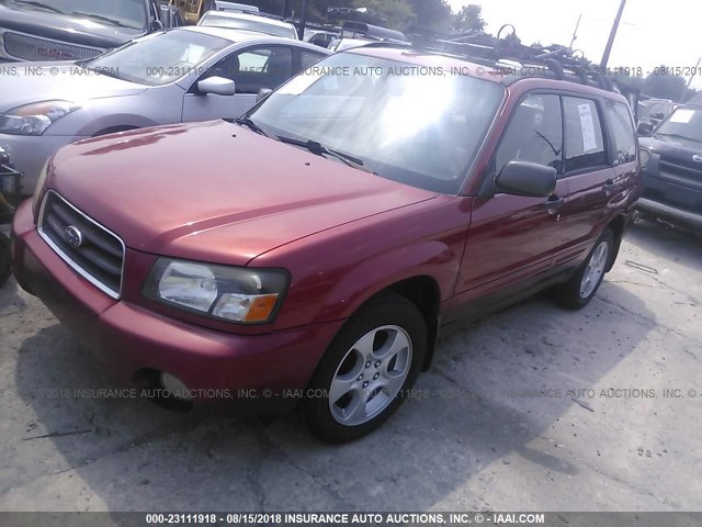 JF1SG65624H739694 - 2004 SUBARU FORESTER 2.5XS RED photo 2