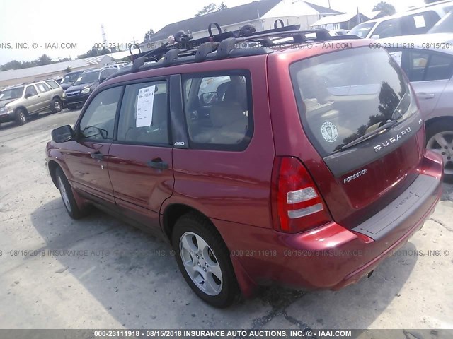 JF1SG65624H739694 - 2004 SUBARU FORESTER 2.5XS წითელი ფოტო 3