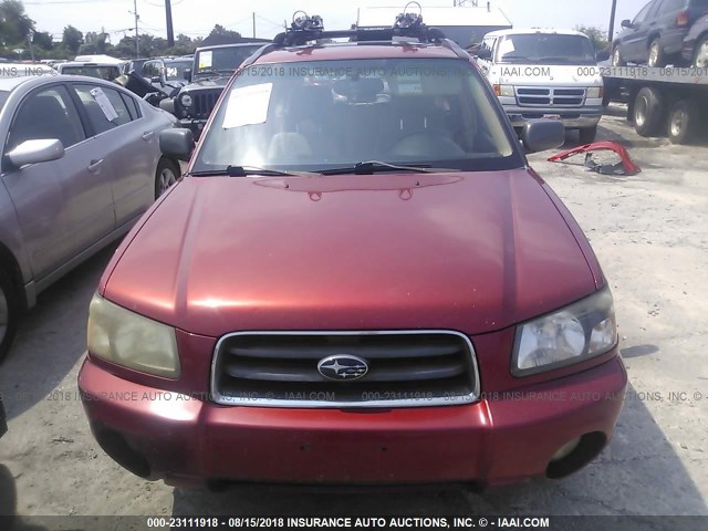 JF1SG65624H739694 - 2004 SUBARU FORESTER 2.5XS RED photo 6