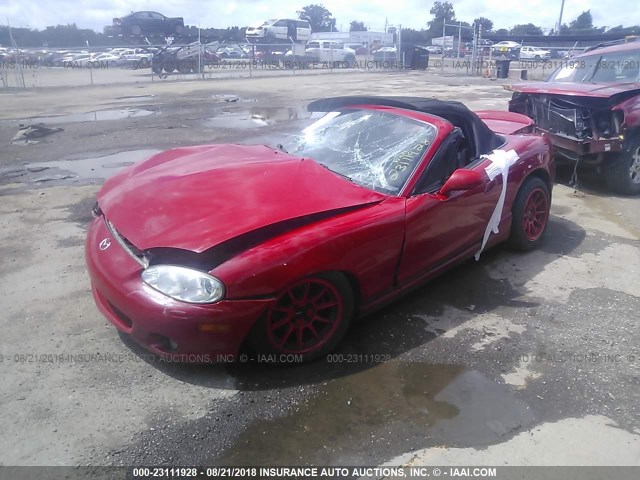 JM1NB353130310697 - 2003 MAZDA MX-5 MIATA LS RED photo 2