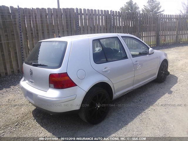 9BWFL61J344001000 - 2004 VOLKSWAGEN GOLF GL SILVER photo 4