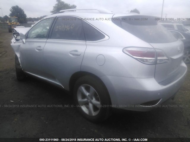 2T2BK1BA1DC207132 - 2013 LEXUS RX 350/BASE/F SPORT SILVER photo 3