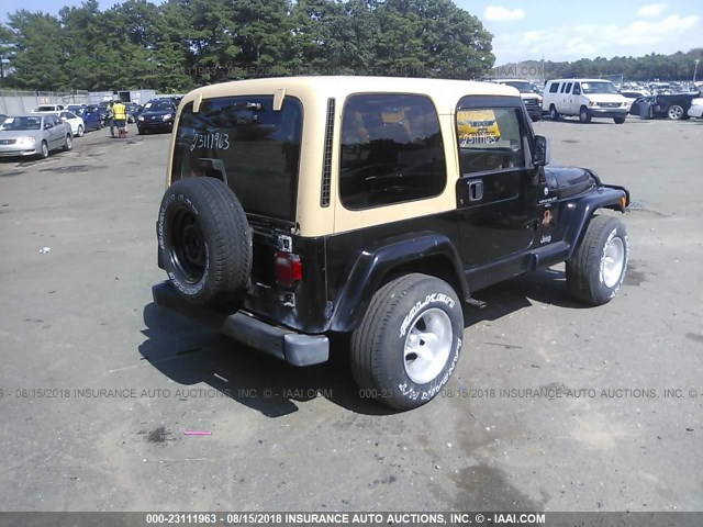 1J4FY49S1WP718228 - 1998 JEEP WRANGLER / TJ SAHARA BLACK photo 4