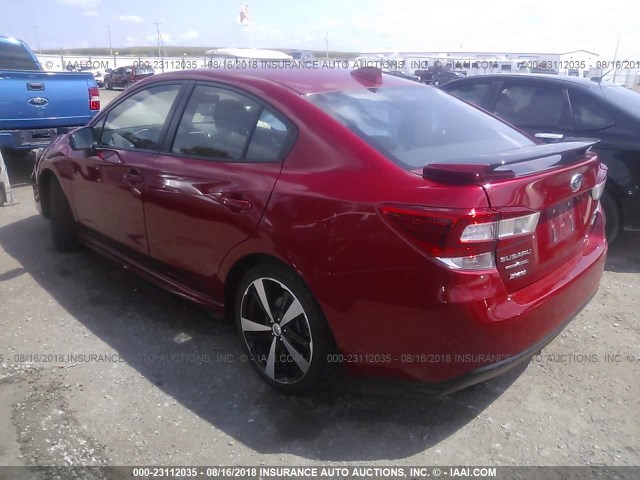 4S3GKAM65H3618647 - 2017 SUBARU IMPREZA SPORT RED photo 3